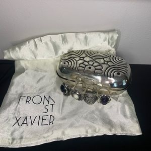 St. Xavier gemstone brass knuckles clutch